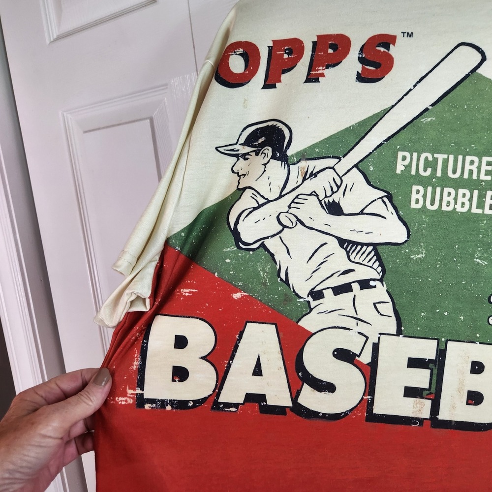 Topps Baseball Picture Cards Bubble Gum Vintage Style Graphic T-Shirt XXL Retro - Picture 4 of 7